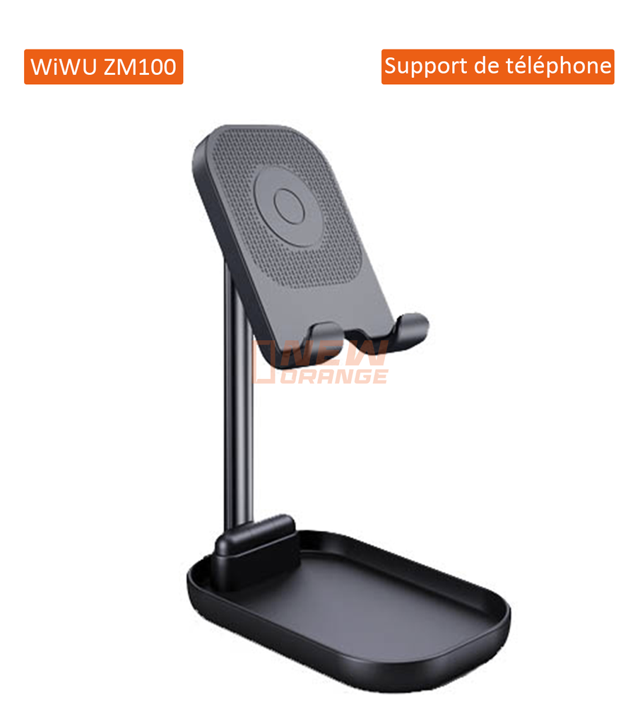 [ZM100] WIWU Support de bureau réglable pour téléphone et tablette - noir