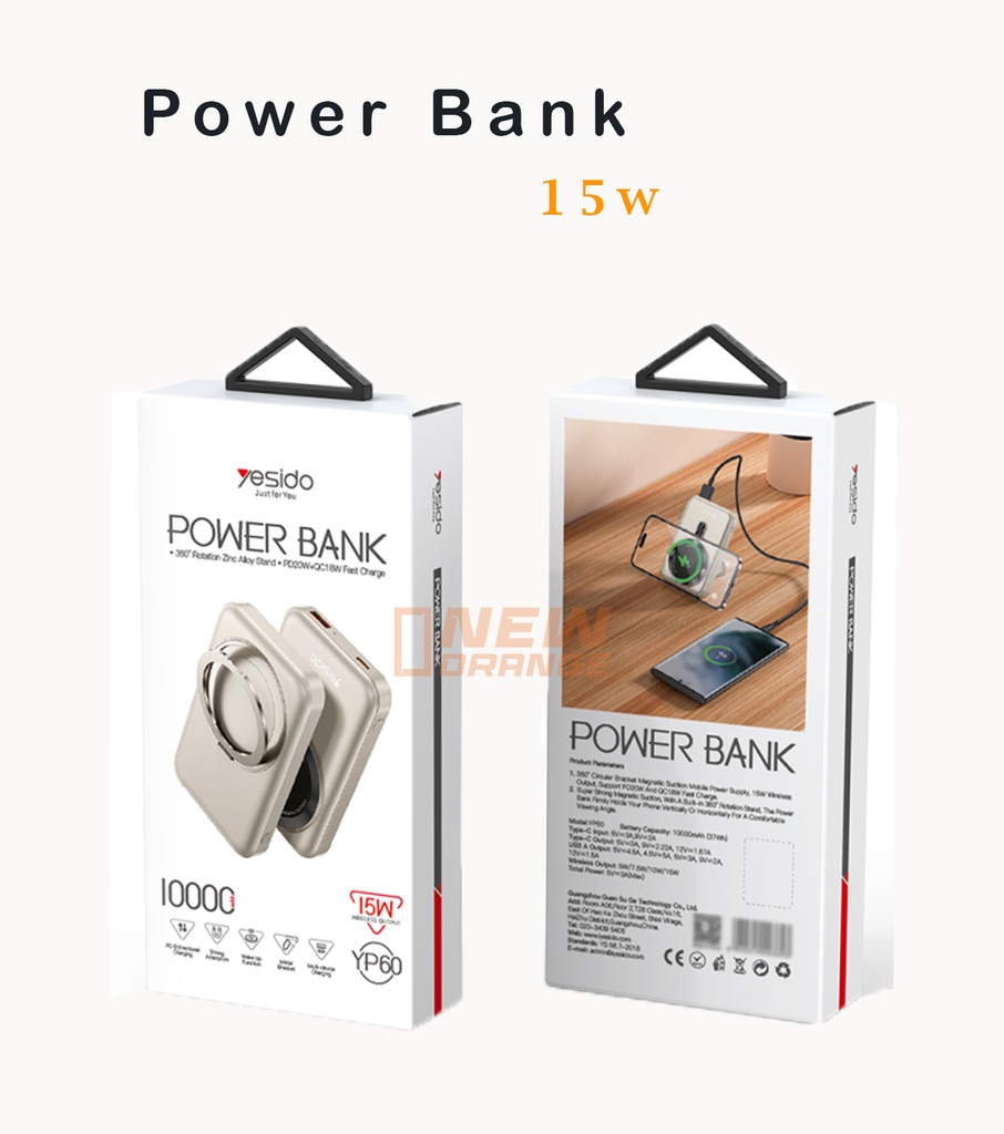 [YP60] POWER BANK - Yesido 15W