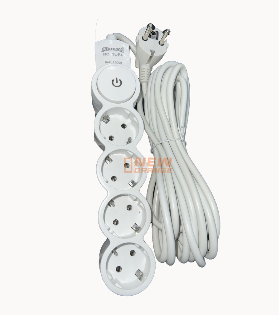 [SL-F4] Multiprise Athlon avec Interrupteur – 2500W (3 ou 5 Ports) - 4 ports