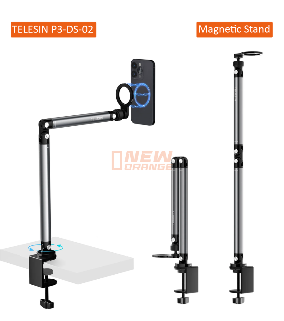 [P3-DS-02] TELESIN Support de bureau pour téléphones magnétique (serrage)
