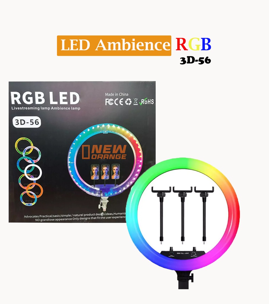 [mj56] RGB LED Ringlight 3D-56 LIVESTREAMING LAMP AMBIENCE