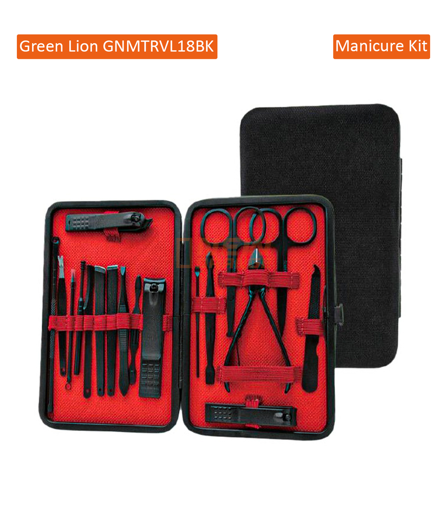 [GNMTRVL18BK] Green Lion Coupe-ongles de voyage 18 en 1