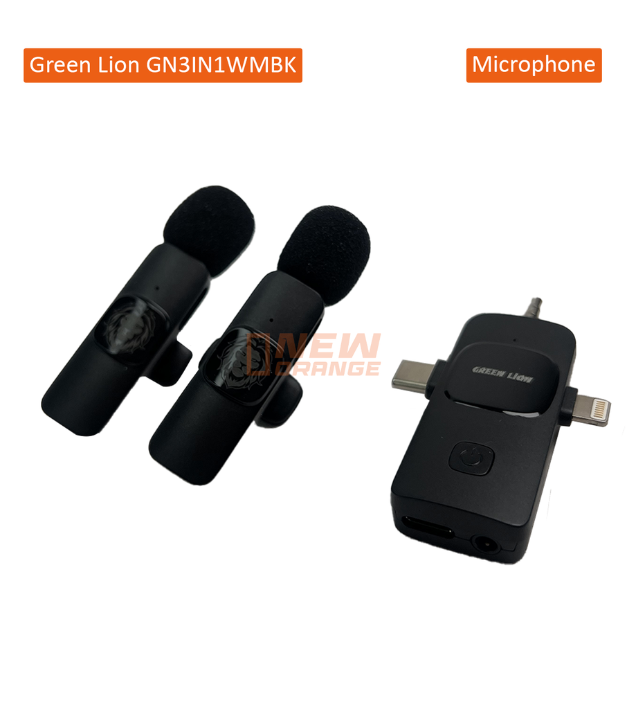 [GL-WM4] Green Lion Microphone 3 en 1 USB-C / Lightning / Aux