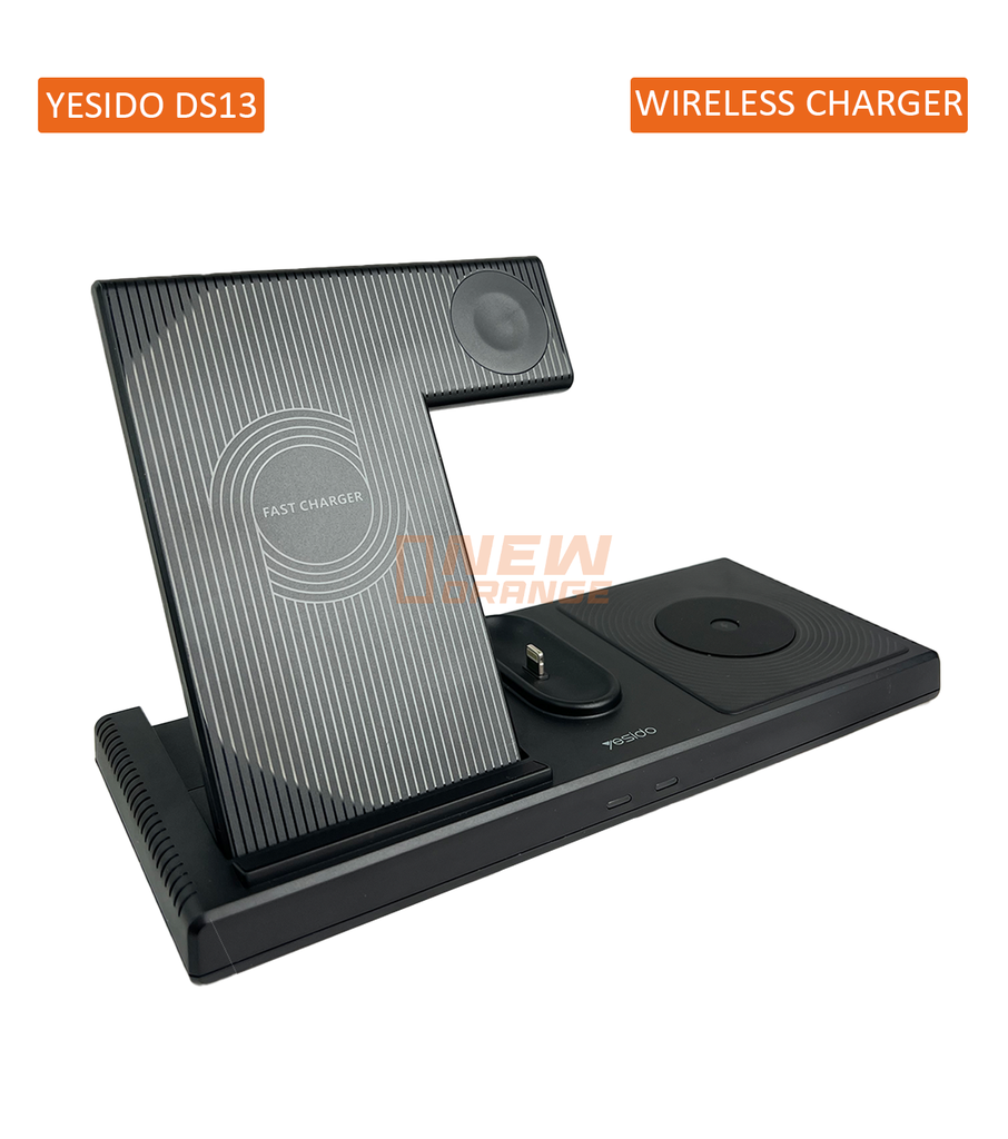 [DS13] YESIDO Chargeur sans fil pliable 4 en 1 charge rapide 18W – Noir