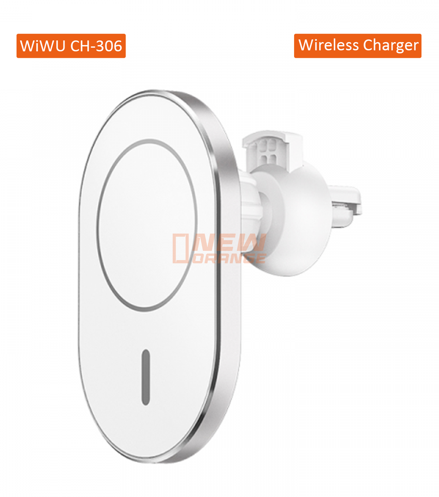 [CH-306] WIWU Chargeur sans fil magnétique 15 W Support de voiture Argent