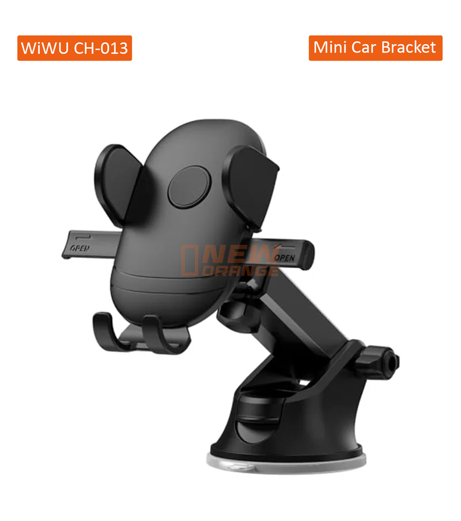 [CH013] WiWU Support mobile de voiture avec support extensible de type ventouse - Noir