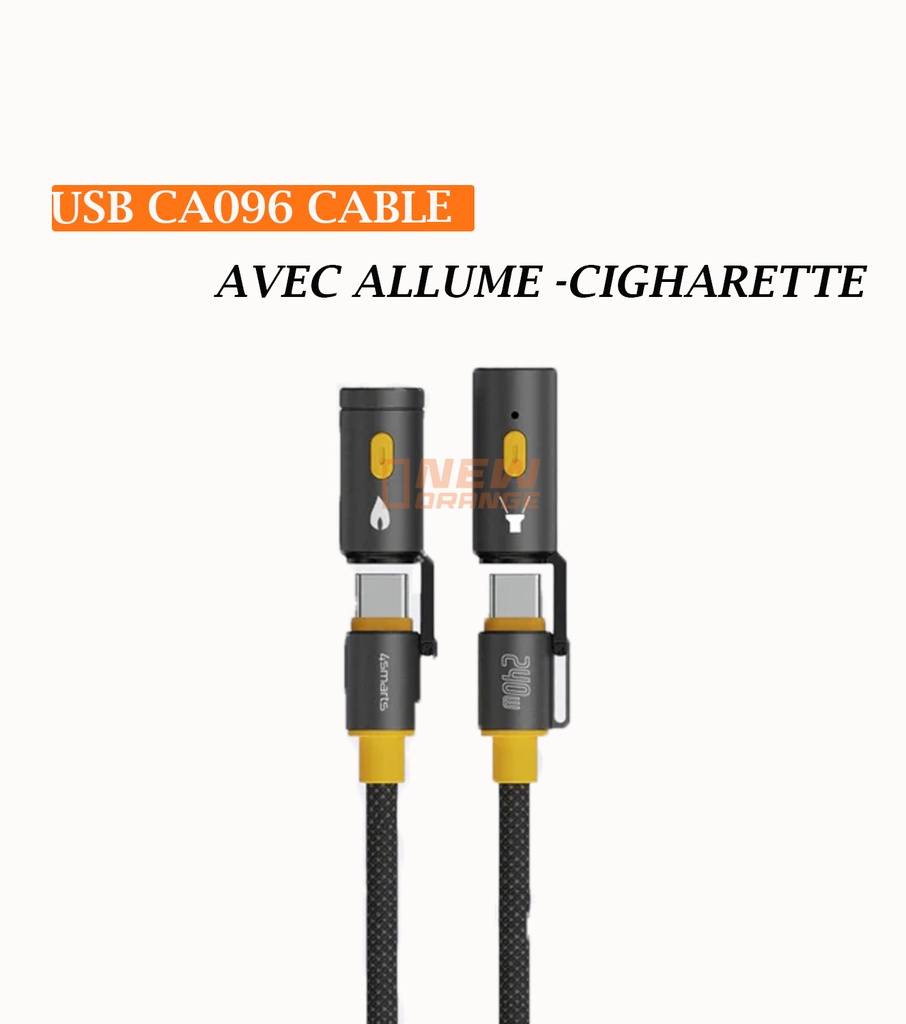 [CA-096] Câble USB CA-096 avec fonction Allume-Cigare