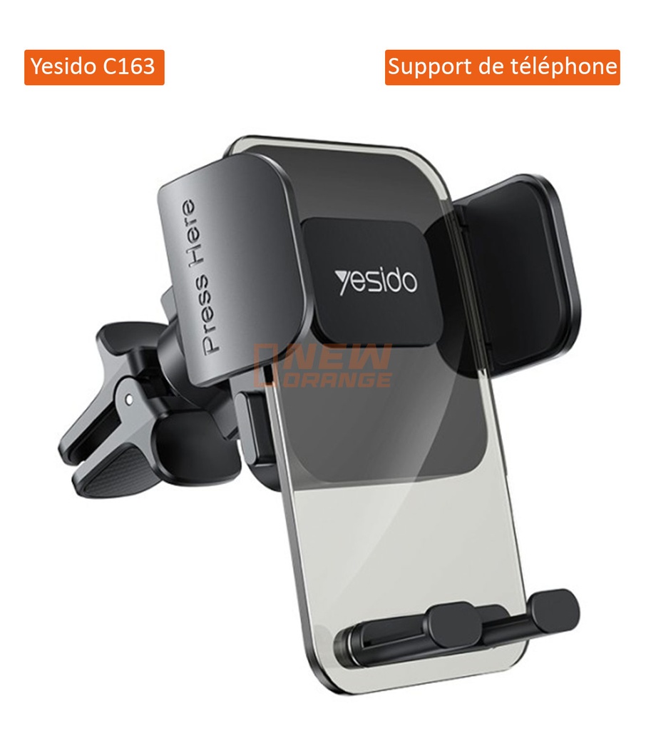 [C163] Yesido Support de téléphone portable pour grille d'aération de voiture C163