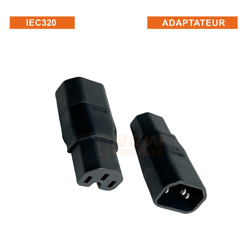 [A029-1PCS] Adaptateur universel IEC320 C13/C14 vers C5–C21 (UE/US)