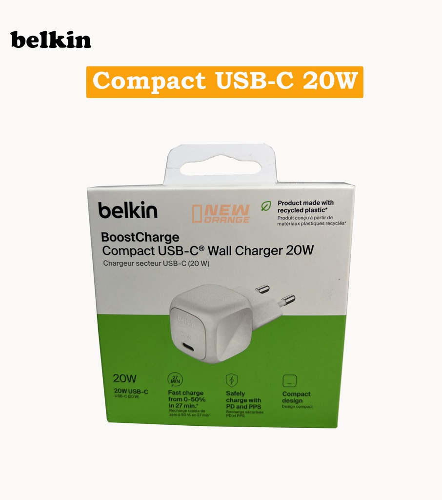[20W] Belkin BoostCharge 20W – Chargeur mural USB-C