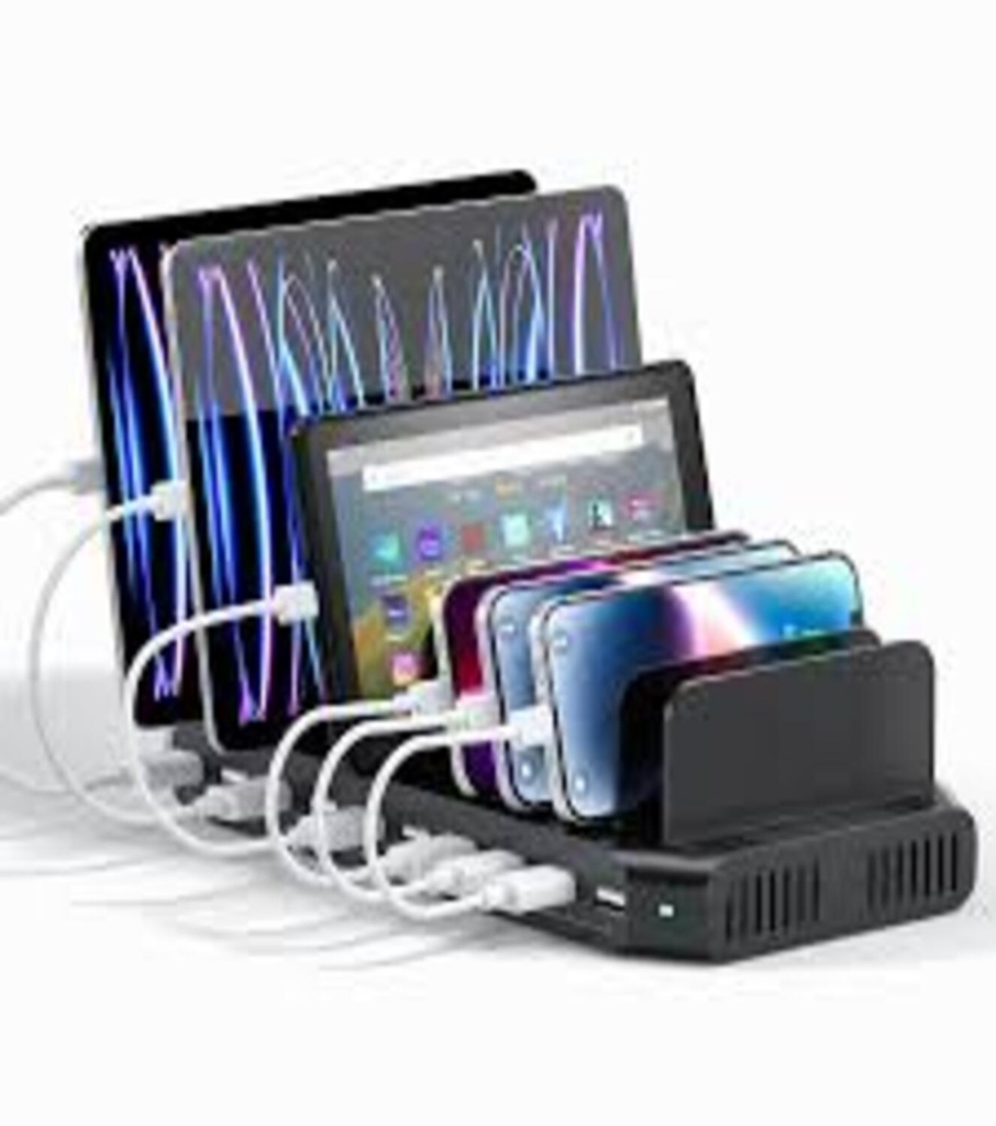 [NOREF036] Alxum 60W Station de Charge USB Multi-périphérique à 10 Ports, Quai de Stations de Recharge pour téléphone Mobile, Tablette