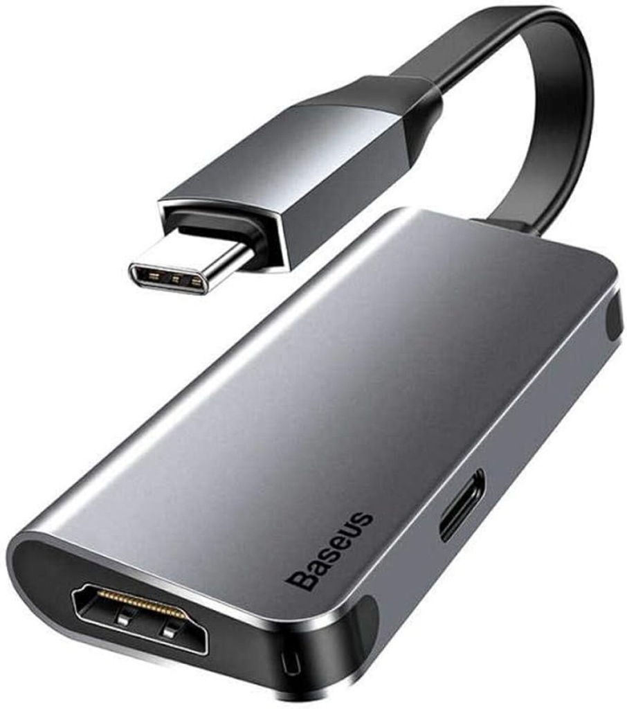 [NOREF090] Baseus Little Box Type-C vers HDMI + Type-C PD – Hub Mini Intelligent