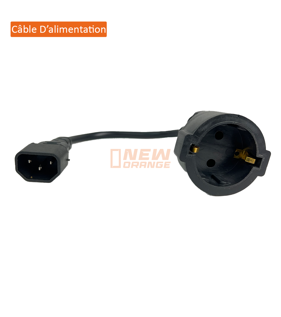 [NOREF125] Câble d'alimentation pour onduleur, 15 cm - CEE 7/4 / C14 AK-PC-10A