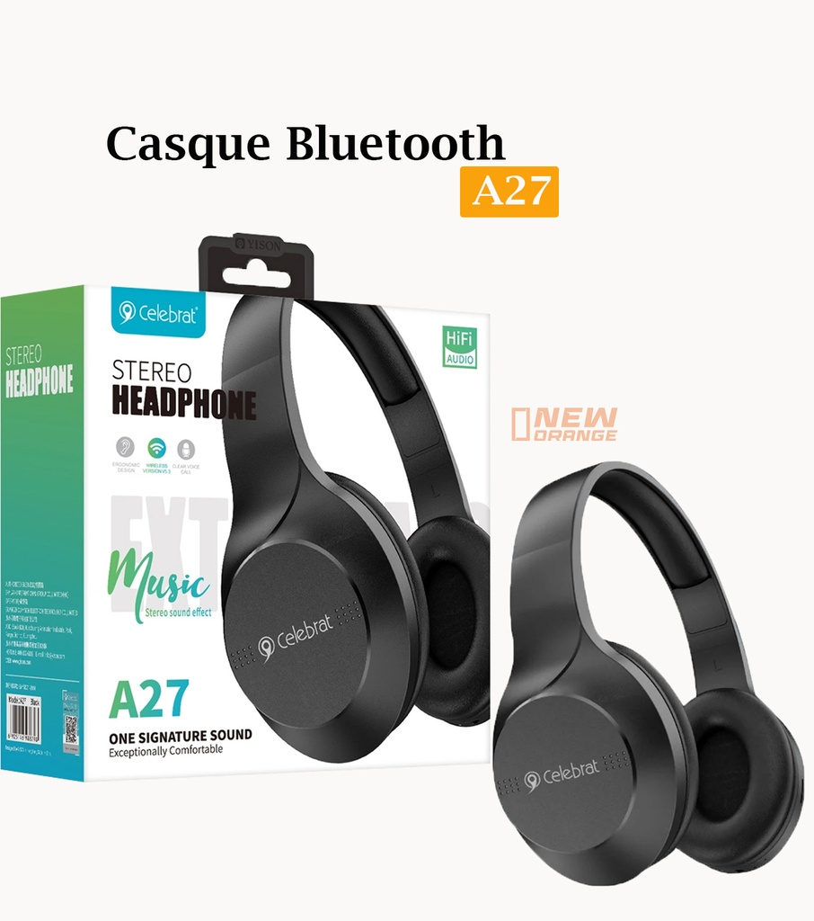 [NOREF149] Casque Bluetooth Sans Fil Celebrat A27
