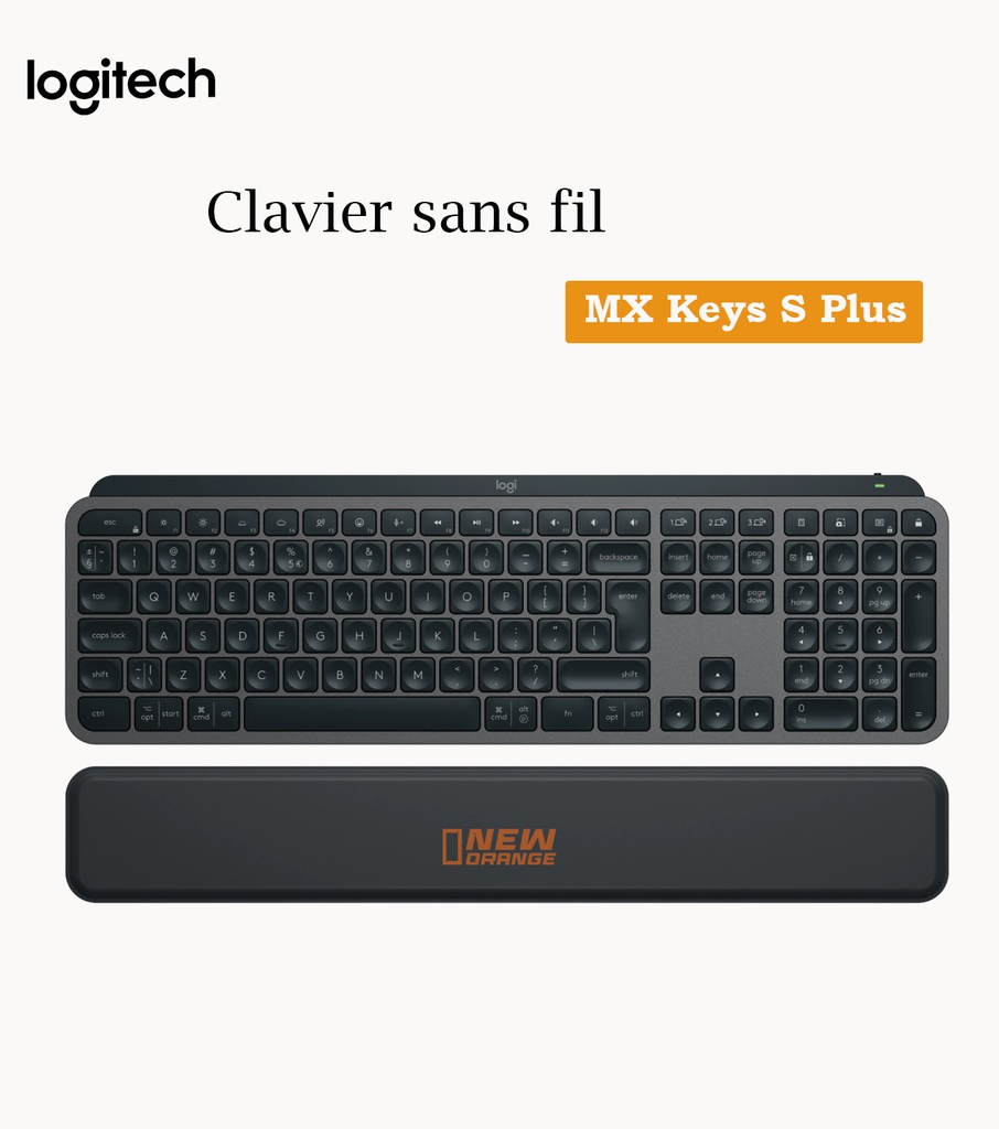 [NOREF167] Clavier Logitech MX Keys S Plus – Sans Fil avec Repose-poignets