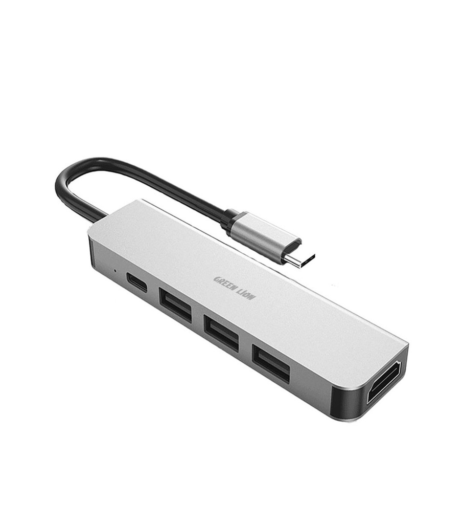 [NOREF239] Green Lion 5 in 1 Type-C Adapter 4K