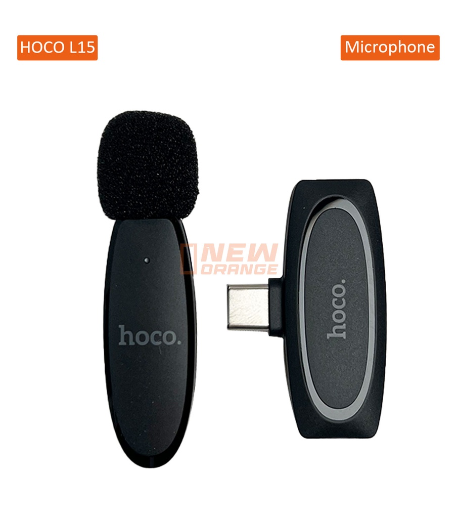 [NOREF259] HOCO L15 Microphone numérique cravate sans fil Type-C – noir