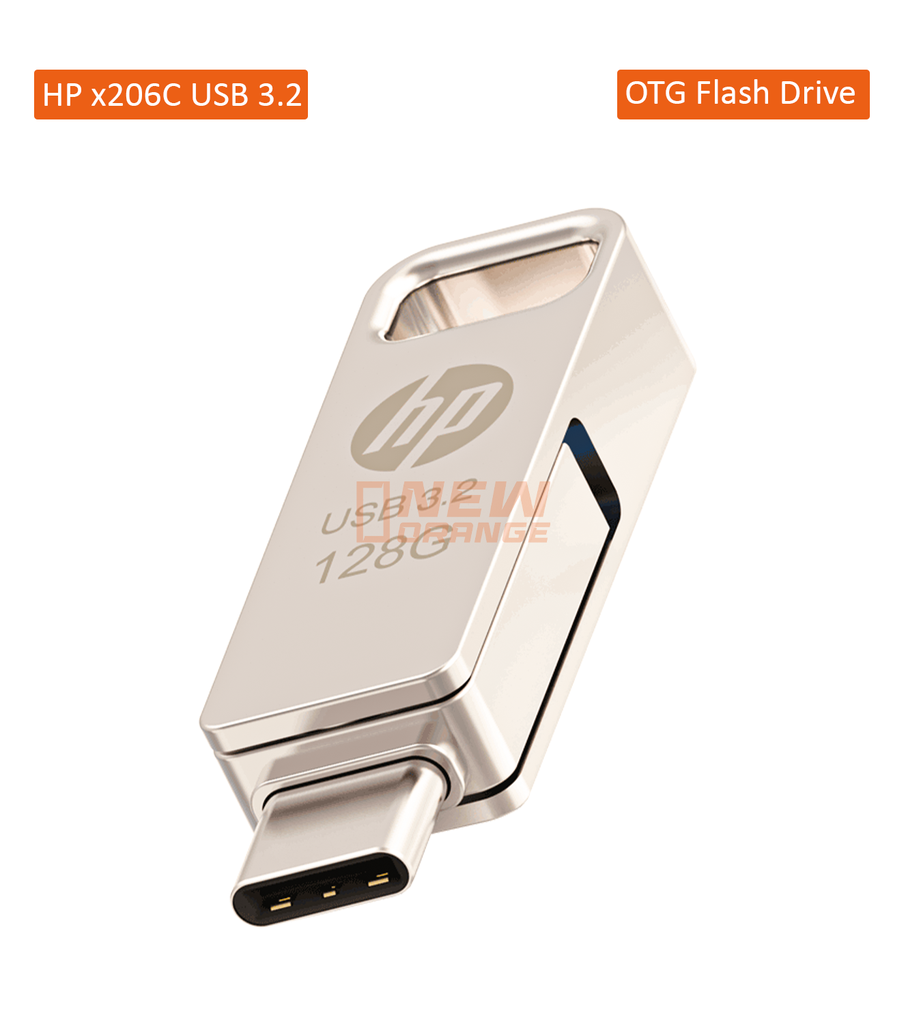 [NOREF264] HP 128GB x206C Clé USB en métal OTG 3.2 Type-C / Type-A ORIGINAL