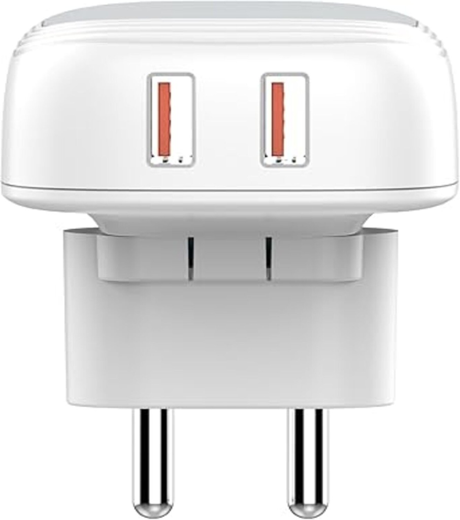 [NOREF336] LDNIO A2512Q Fast Charger Universal Plug With Lightning Cable And Mini Dual USB Ports For Iphone 18W