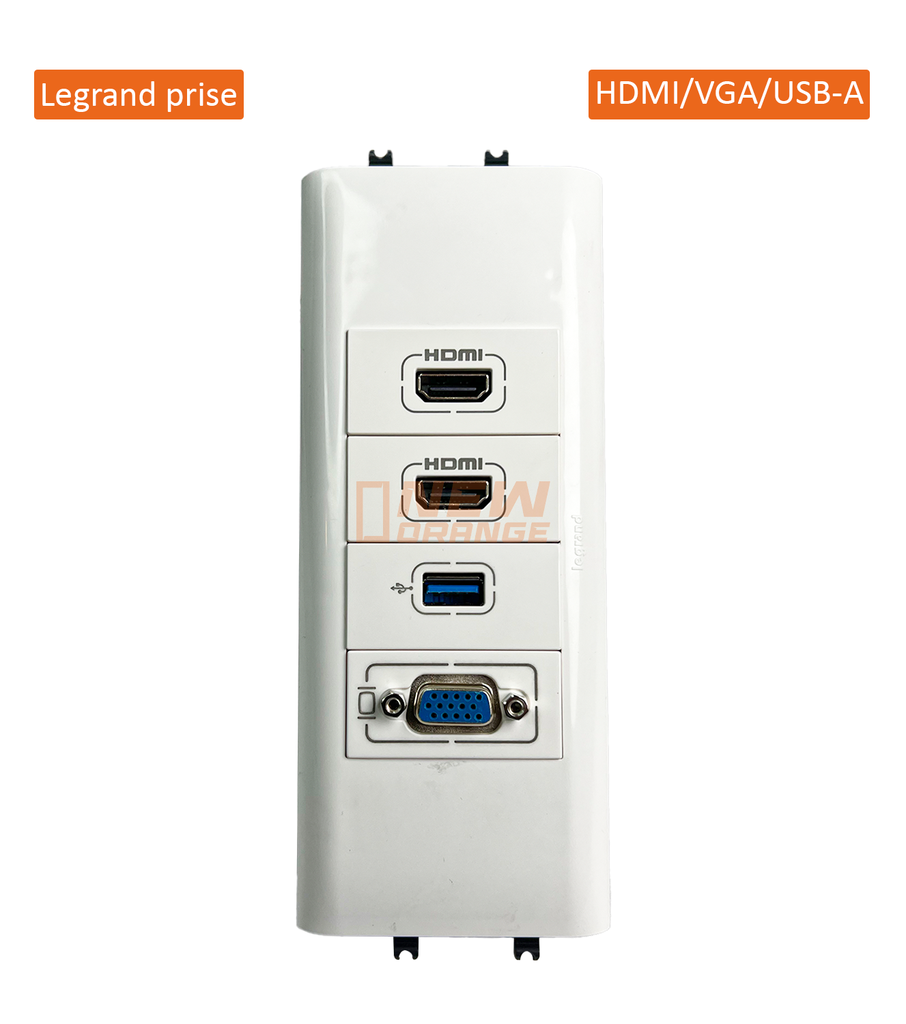[NOREF346] LEGRAND PRISE (4en1) 2 PRTS HDMI + 1 VGA + 1 USB-A