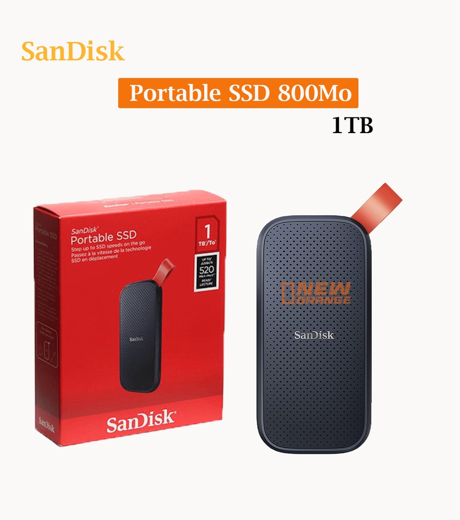 [NOREF502] SSD Portable SanDisk – 1 To – Jusqu’à 520 Mo/s