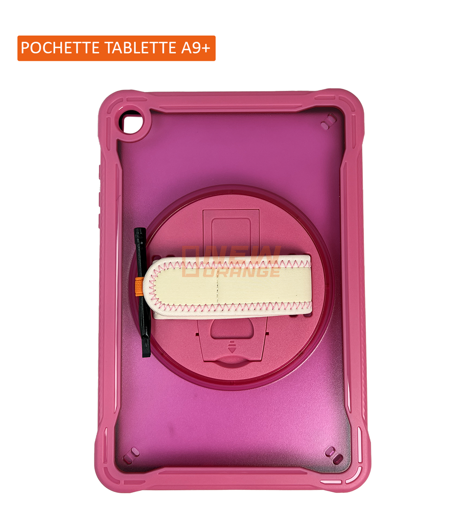 [NOREF527] Tablette Samsung Galaxy A9+ Tab Pochette 11 Pouces Antichoc Bi matiére Poignée Rotative Support Aviza