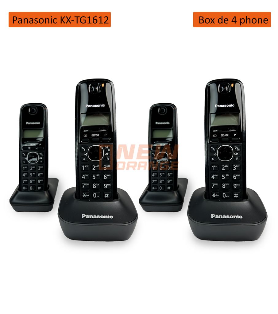[NOREF529] Telephone Fixe Panasonic Sans Fil Avec 04 Combinet Kx-Tg1612