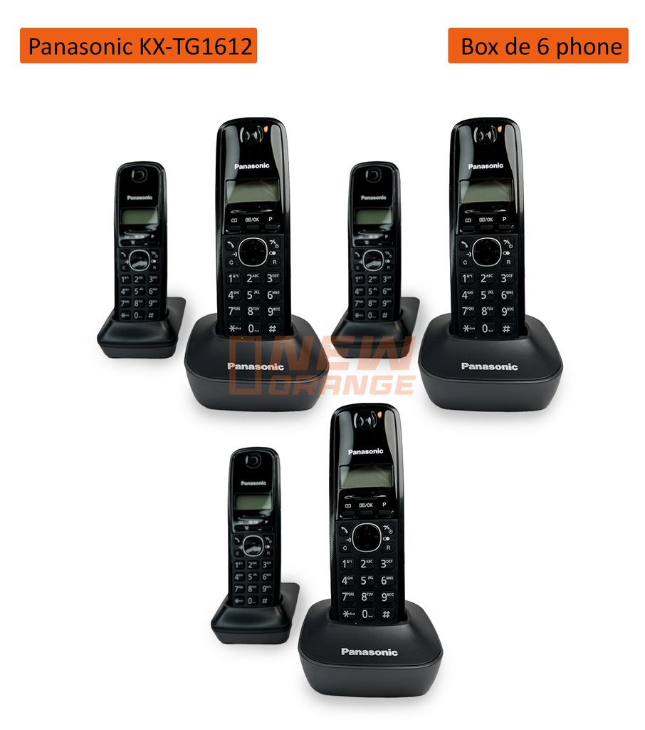 [NOREF530] Telephone Fixe Panasonic Sans Fil Avec 06 Combinet Kx-Tg1612