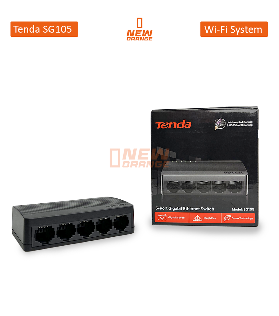[NOREF542] Tenda SG105 5 Port Gigabit Switch &amp; Nova MW6 AC1200 Mesh Wi-Fi System