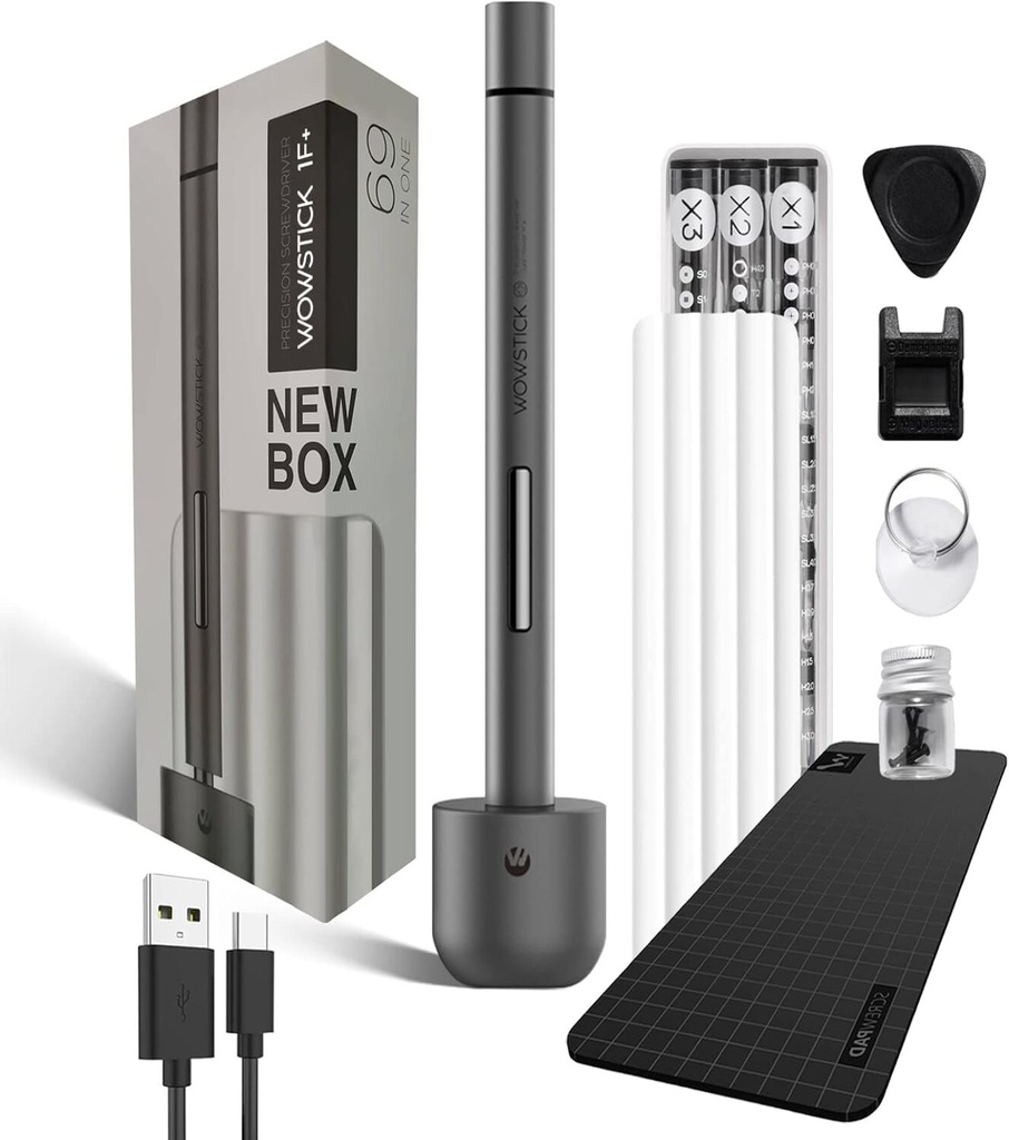 [NOREF554] Tournevis électrique Wowstick 1F + 69 en 1, tournevis électrique à double mode de charge LED lithium-ion sans fil