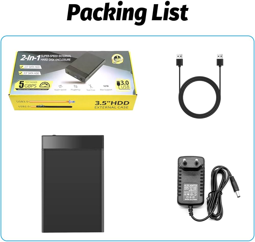 USB3.0 SATA HDD Docking Station for 2.5 and 3.5 Inch SATA HDD/SSD