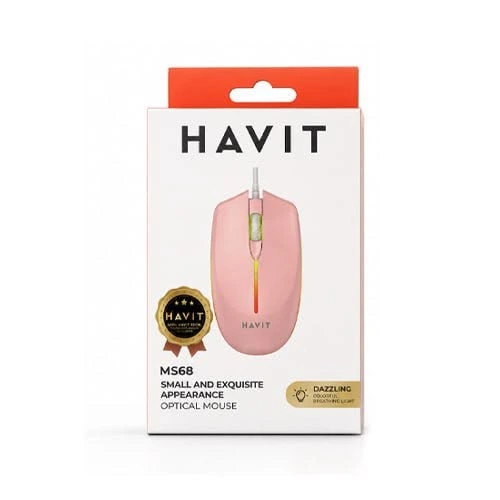 [MS68] SOURIS GAMING HAVIT MS68 RGB 2400 DPI (PINK / BLUE)