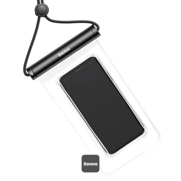 [P60263701113-00] Baseus AquaGlide Waterproof Phone Pouch With Cylindrical Slide Lock, IPX8 Certified for Phones Up to 7.2" - Black