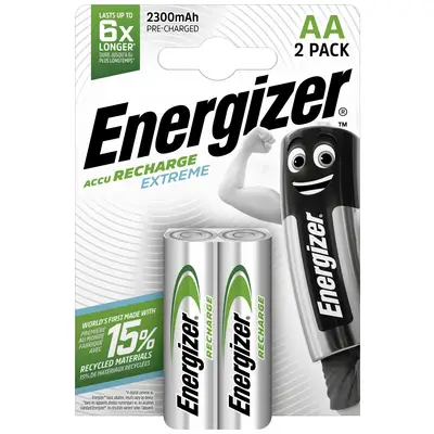 [AA-HR6] Energizer Extreme Recharge - Rechargeable AA Batteries  2300mha
