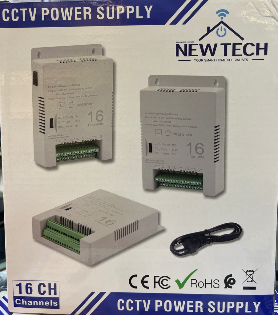 [YAS12180W16CH] NEW TECH ALIMENTATION CAMERA 16 CH