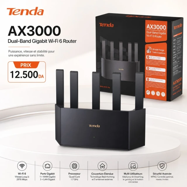 [TX12] Tenda TX12 – AX3000 Wi-Fi 6